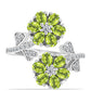 Silberring mit Peridot aus Changbai und weißem Topas