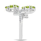 Silberring mit Peridot aus Changbai und weißem Topas
