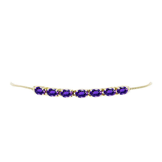 Goldplattiertes Silberarmband mit marokkanischem Amethyst