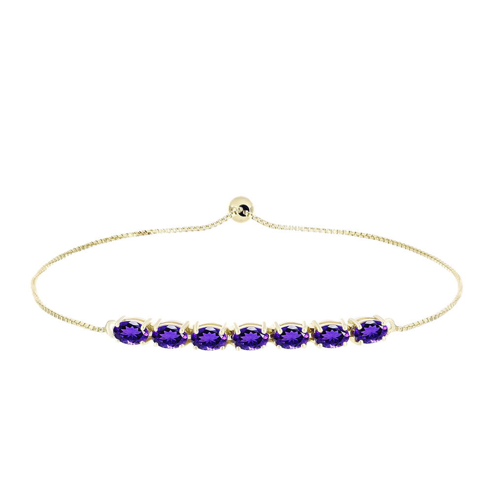 Goldplattiertes Silberarmband mit marokkanischem Amethyst 1 