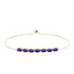 Goldplattiertes Silberarmband mit marokkanischem Amethyst