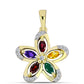 Goldplattierter Silberanhänger mit marokkanischem Amethyst und Zitrin aus dem Ural