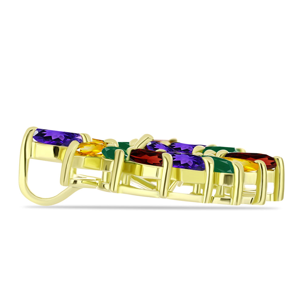 Goldplattierter Silberanhänger mit marokkanischem Amethyst 2 