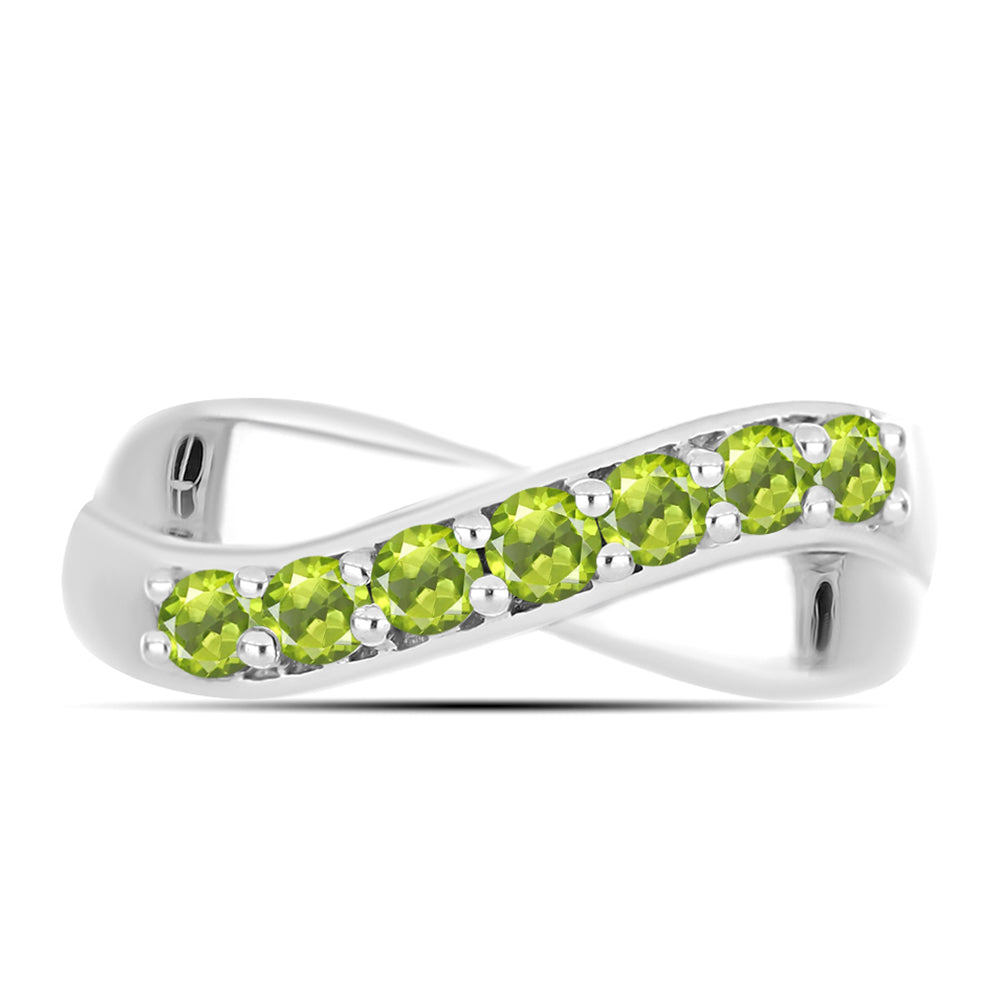 Silberring mit Peridot aus Changbai