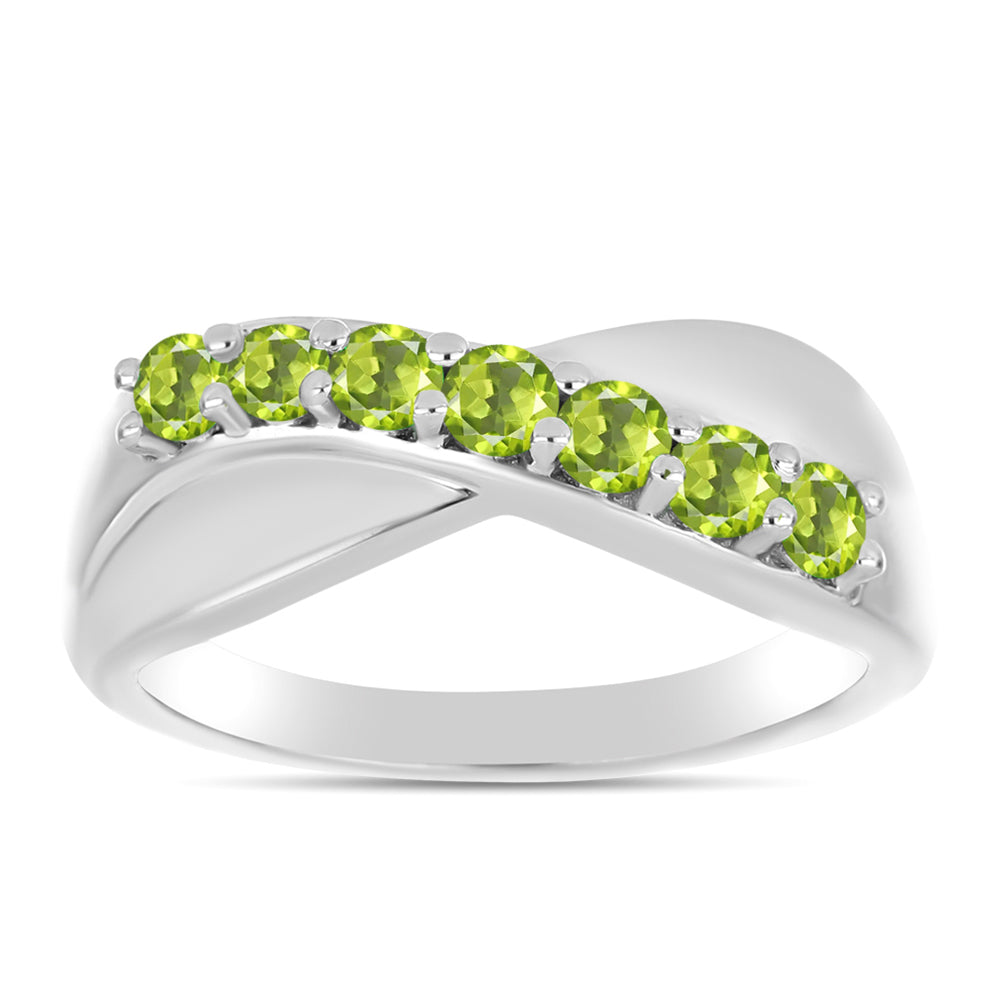 Silberring mit Peridot aus Changbai