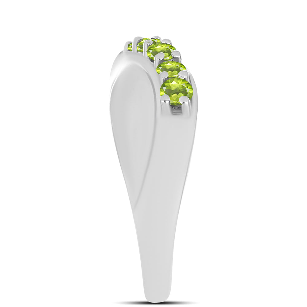 Silberring mit Peridot aus Changbai 4 