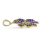 Goldplattierter Silberanhänger mit marokkanischem Amethyst und weißem Topas