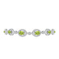 Silberarmband mit Peridot aus Changbai und weißem Topas