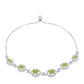 Silberarmband mit Peridot aus Changbai und weißem Topas