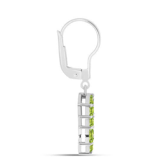 Silberohrringe mit Peridot aus Changbai