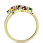 Goldplattierter Silberring mit marokkanischem Amethyst und Zitrin aus dem Ural
