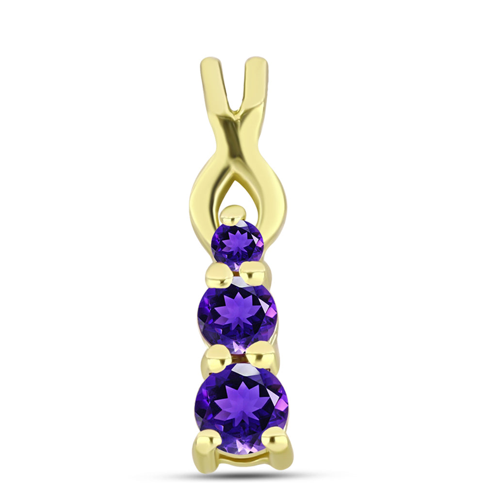 Goldplattierter Silberanhänger mit marokkanischem Amethyst 1 