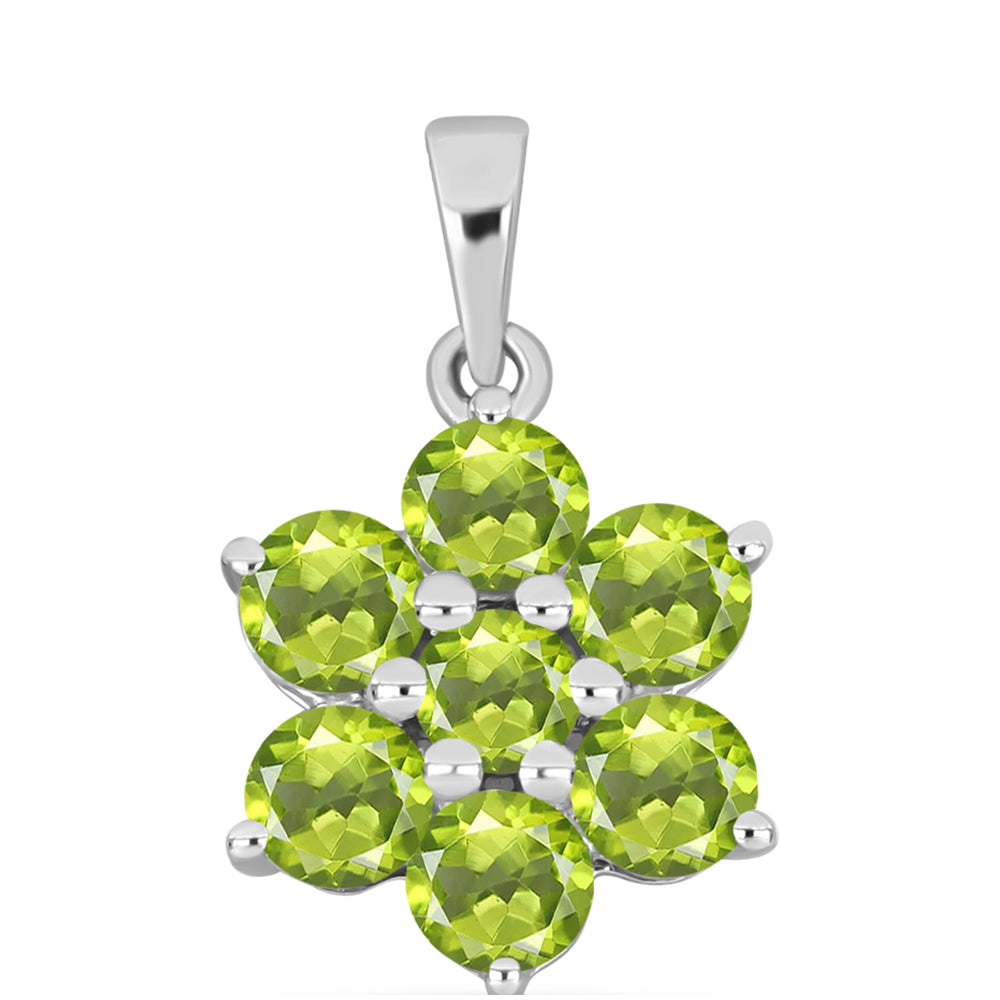 Silberanhänger mit Peridot aus Changbai 1 