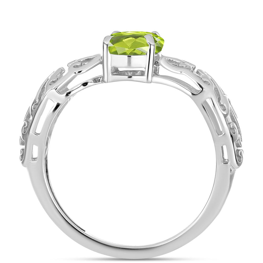 Silberring mit Peridot aus Changbai 2 