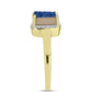 Goldplattierter Silberring mit blauer Druse und weißem Topas
