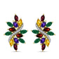 Goldplattierte Silberohrringe mit marokkanischem Amethyst und Zitrin aus dem Ural