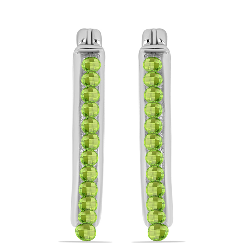Silberohrringe mit Peridot aus Changbai