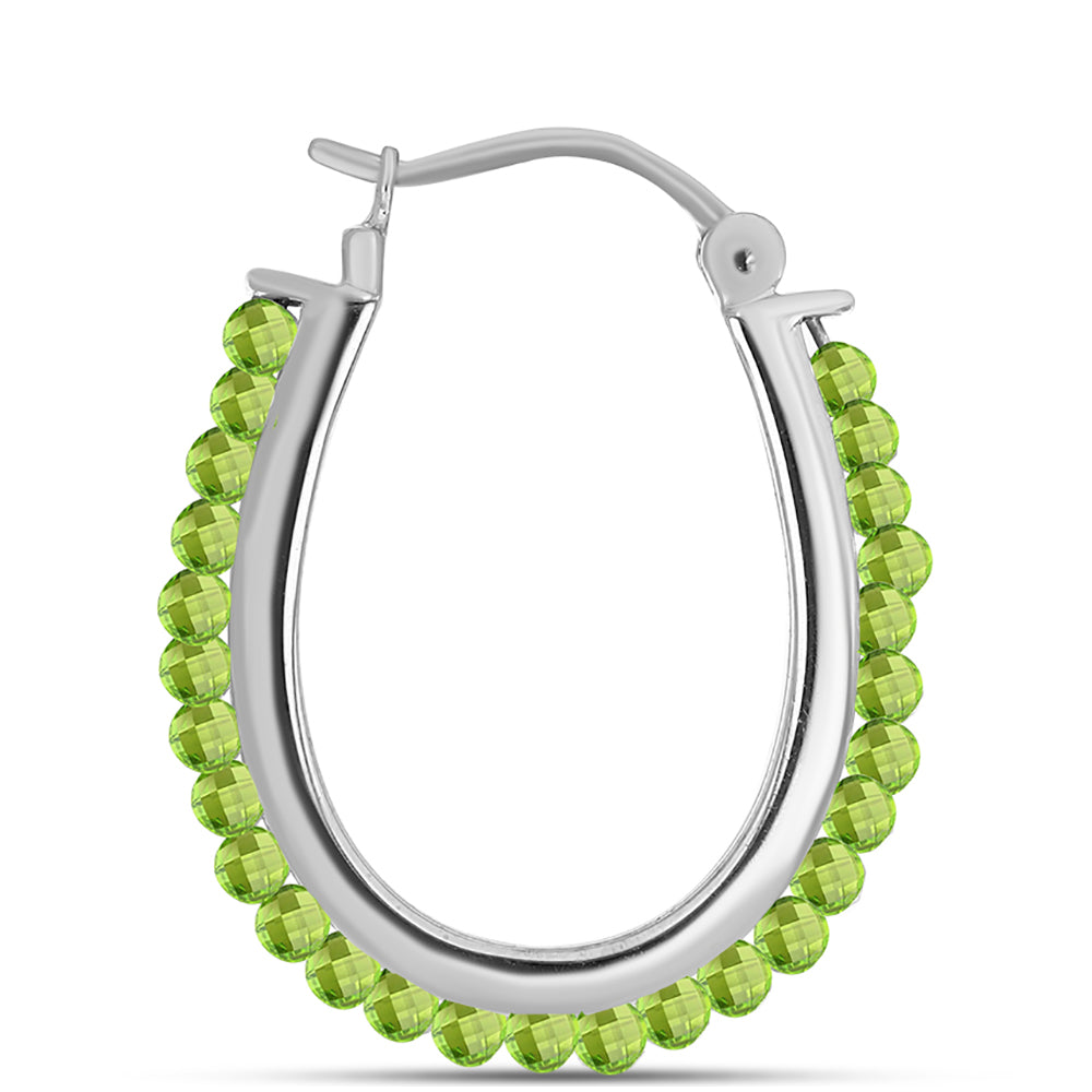 Silberohrringe mit Peridot aus Changbai 1 