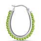 Silberohrringe mit Peridot aus Changbai