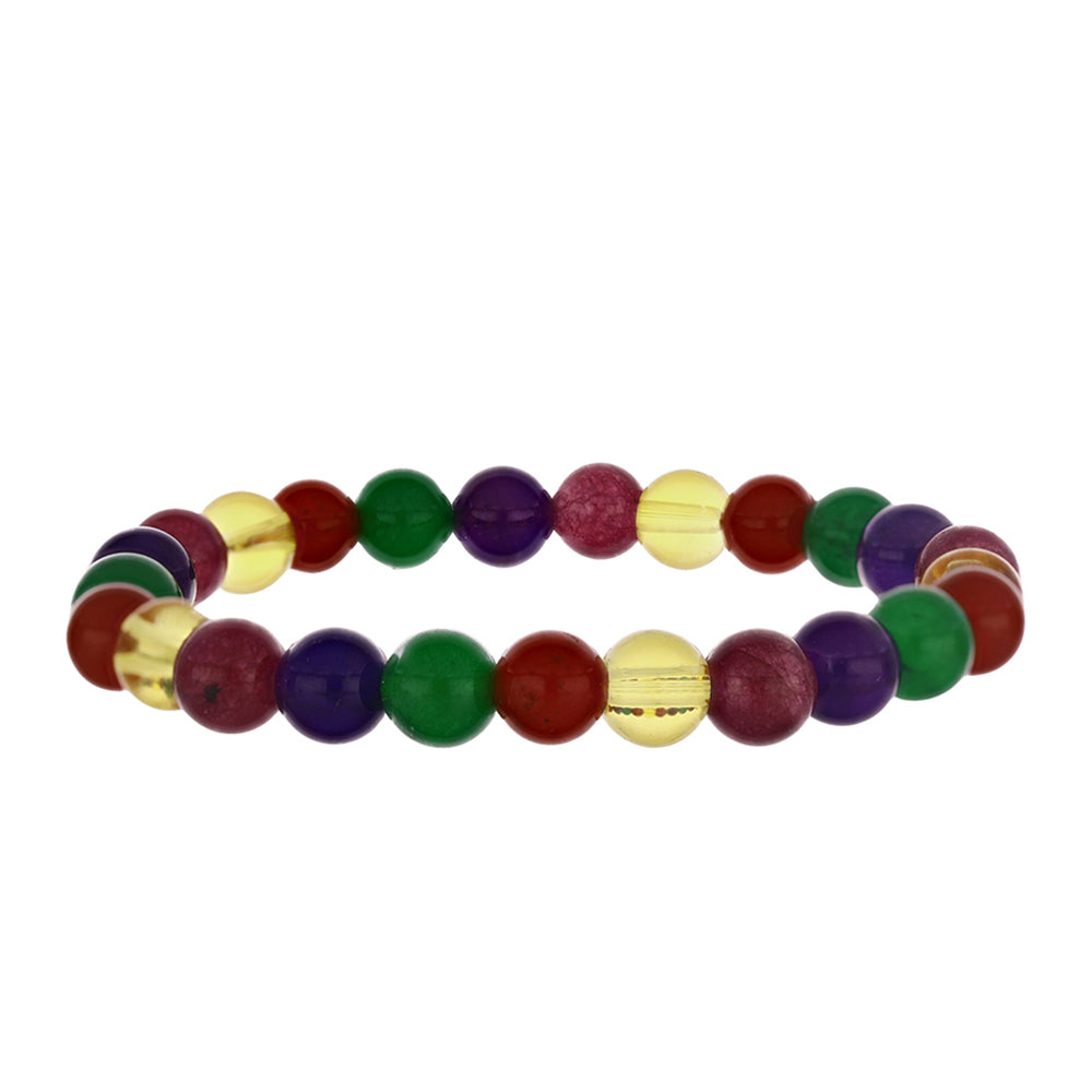 Nugget Armband mit marokkanischem Amethyst und Zitrin aus dem Ural 1 