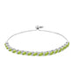 Silberarmband mit Peridot aus Changbai und weißem Topas