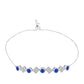 Silberarmband mit australischem blauem Saphir und weißem Topas