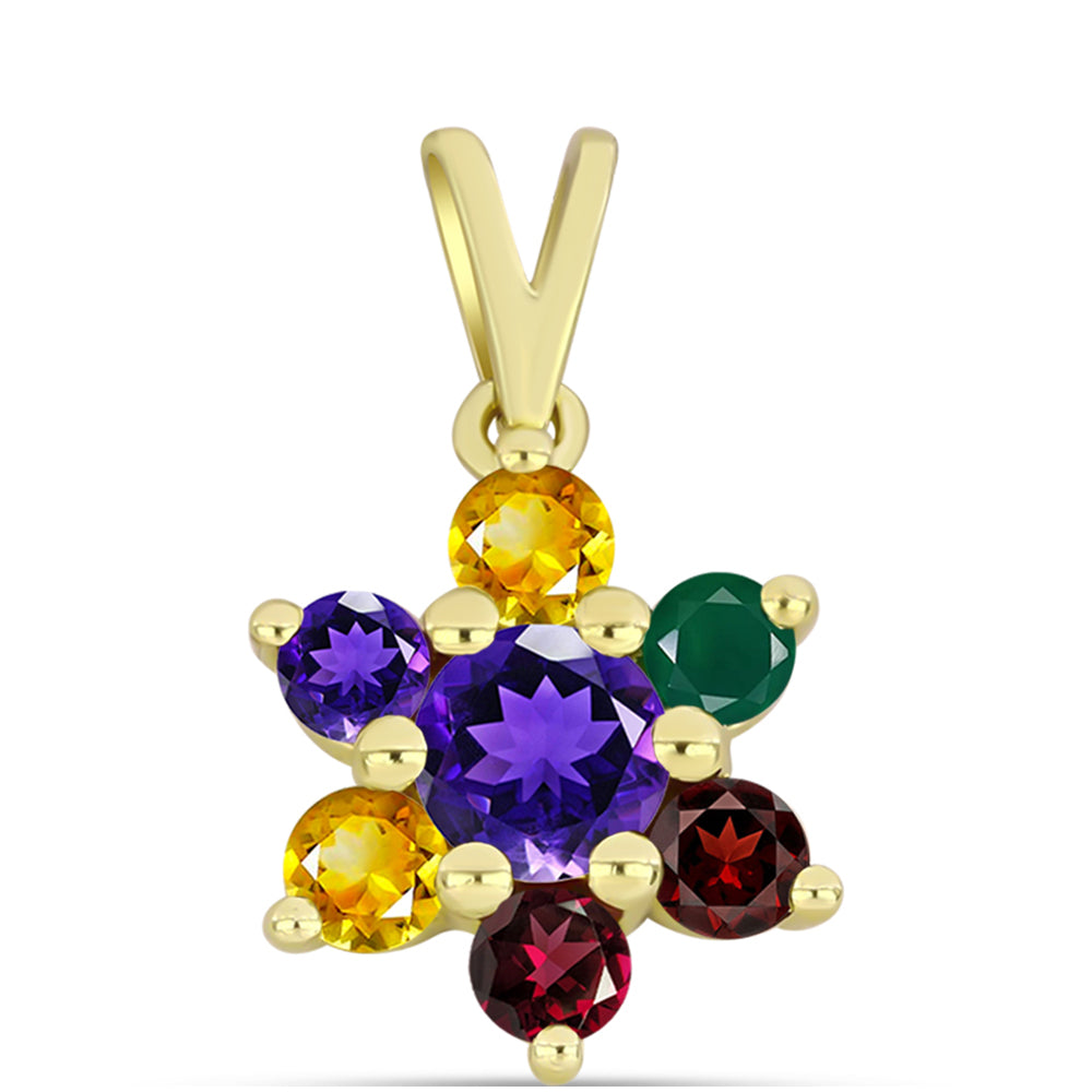 Goldplattierter Silberanhänger mit marokkanischem Amethyst
