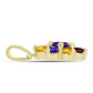 Goldplattierter Silberanhänger mit marokkanischem Amethyst