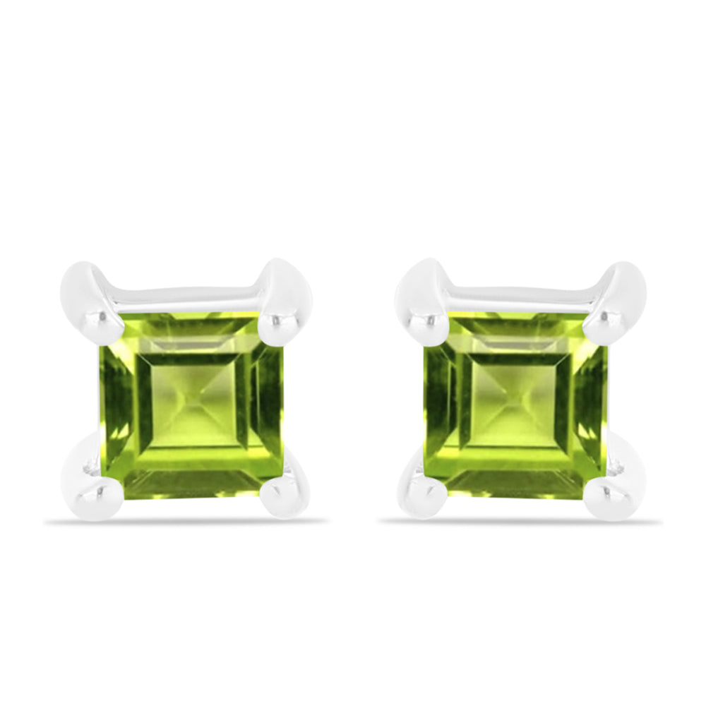 Silberohrringe mit Peridot aus Changbai