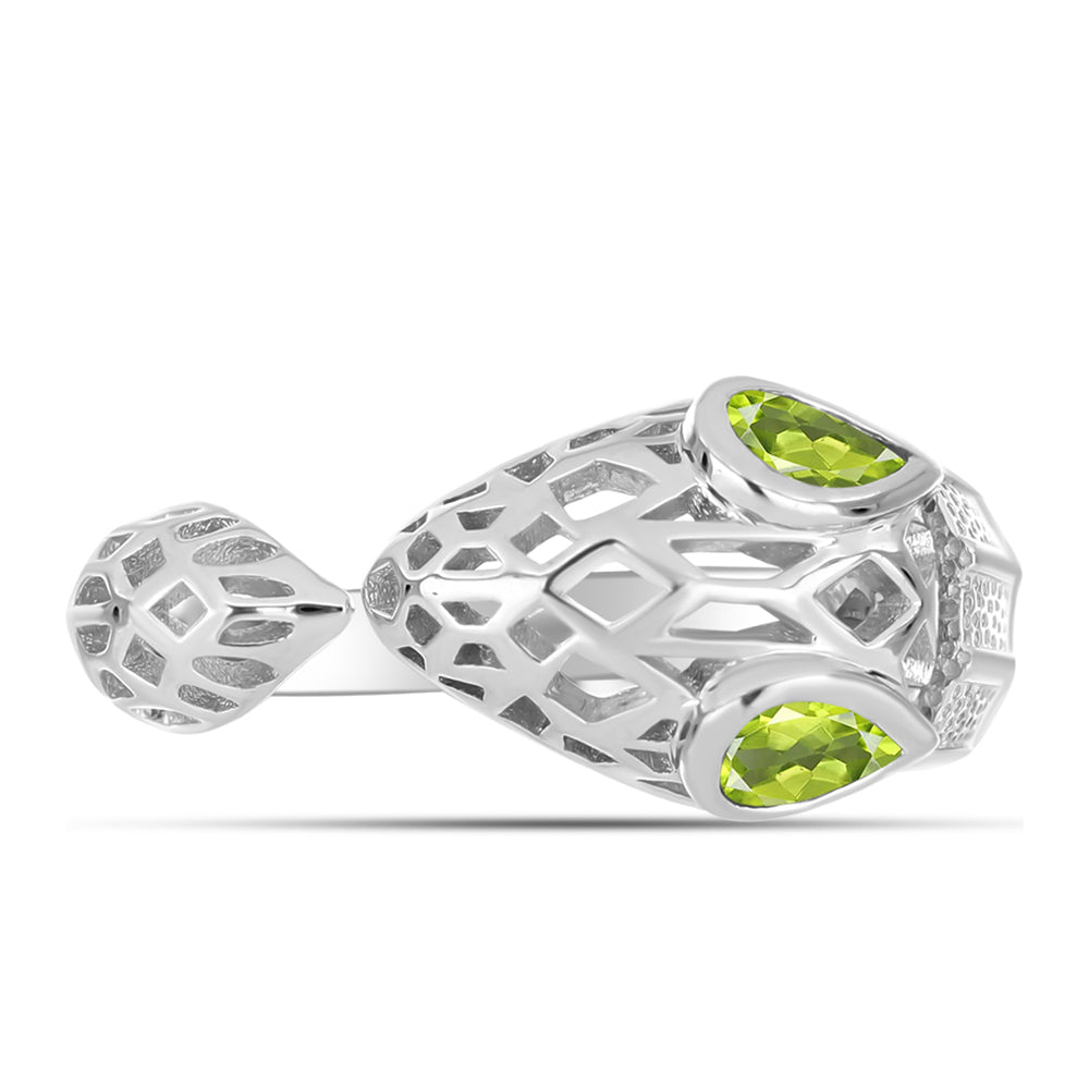 Silberring mit Peridot aus Changbai 2 