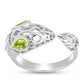 Silberring mit Peridot aus Changbai