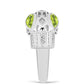 Silberring mit Peridot aus Changbai