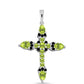 Silberanhänger mit Peridot aus Changbai und weißem Topas