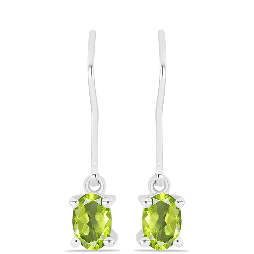 Silberohrringe mit Peridot aus Changbai 1 