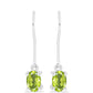Silberohrringe mit Peridot aus Changbai