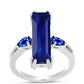 Silberring mit australischem blauem Saphir
