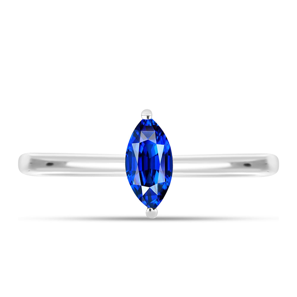 Silberring mit australischem blauem Saphir 1 