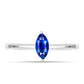 Silberring mit australischem blauem Saphir