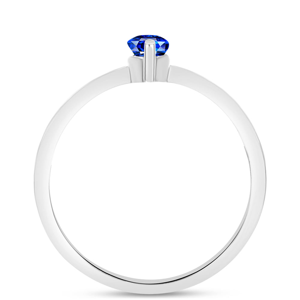 Silberring mit australischem blauem Saphir 2 
