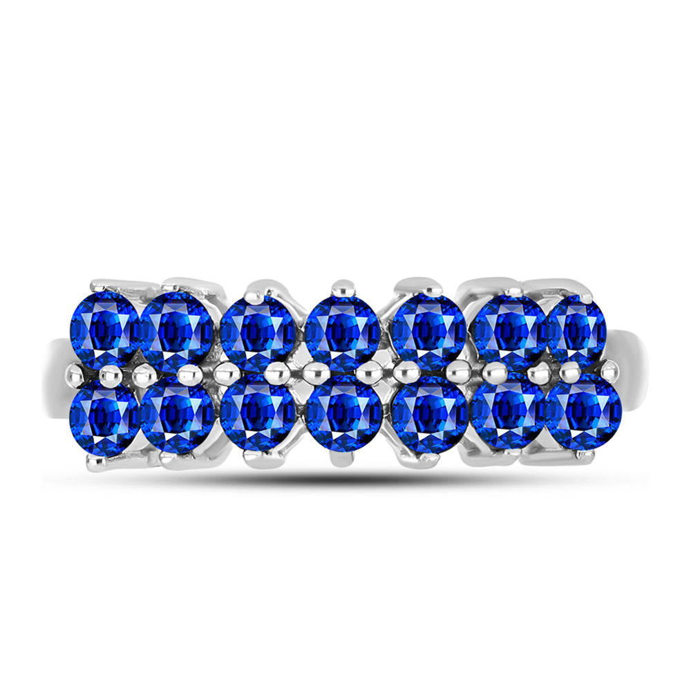 Silberring mit australischem blauem Saphir 1 