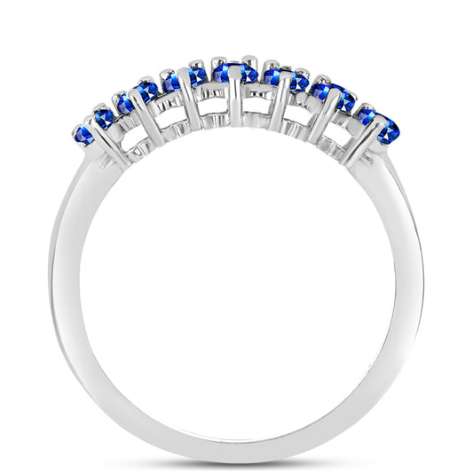 Silberring mit australischem blauem Saphir