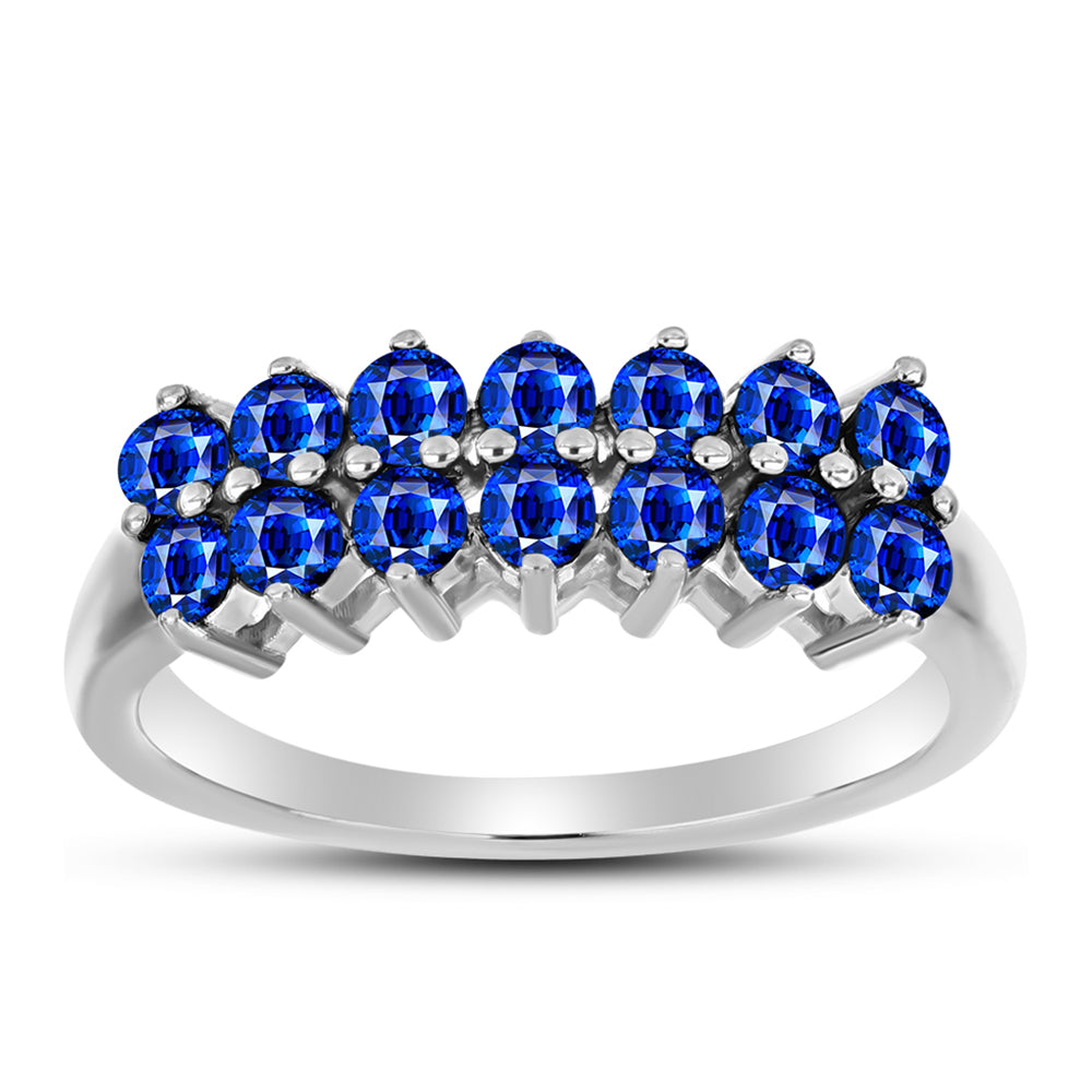 Silberring mit australischem blauem Saphir