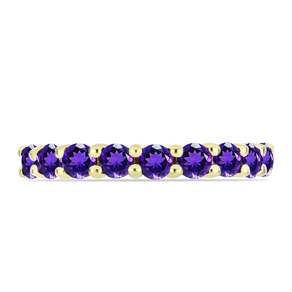 Goldplattierter Silberring mit marokkanischem Amethyst