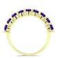 Goldplattierter Silberring mit marokkanischem Amethyst