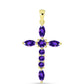 Goldplattierter Silberanhänger mit marokkanischem Amethyst