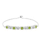 Silberarmband mit Peridot aus Changbai und weißem Topas