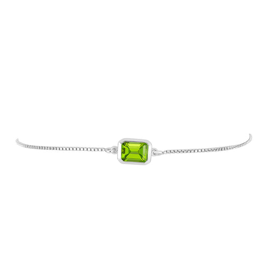 Silberarmband mit Peridot aus Changbai