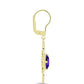 Goldplattierte Silberohrringe mit marokkanischem Amethyst