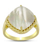 Goldplattierter Silberring mit Perlmutt