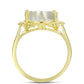Goldplattierter Silberring mit Perlmutt